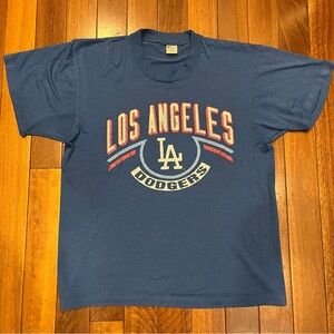 Vintage 80s Los Angeles Dodgers Champion T-Shirt Single Stitch Thin Large
